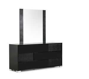 30" Black MDF and Metal Dresser