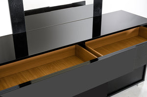 30" Black MDF and Metal Dresser