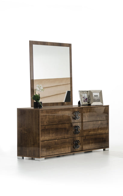 41" MDF  Glass  and Veneer Mirror