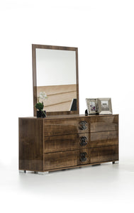 41" MDF  Glass  and Veneer Mirror