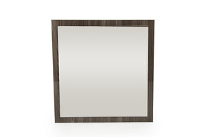 41" Grey MDF  Glass  and Veneer Mirror