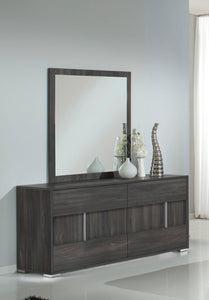 41" Grey MDF  Veneer  and Glass Mirror