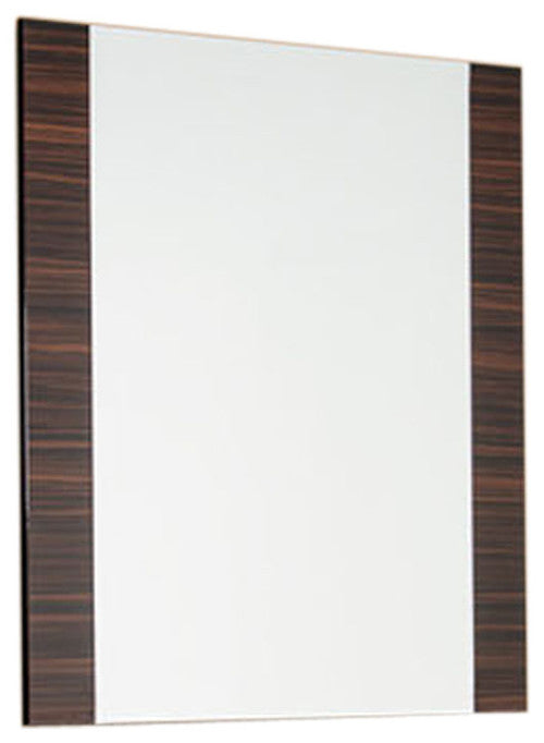 45" Ebony MDF  Glass  and Veneer Mirror