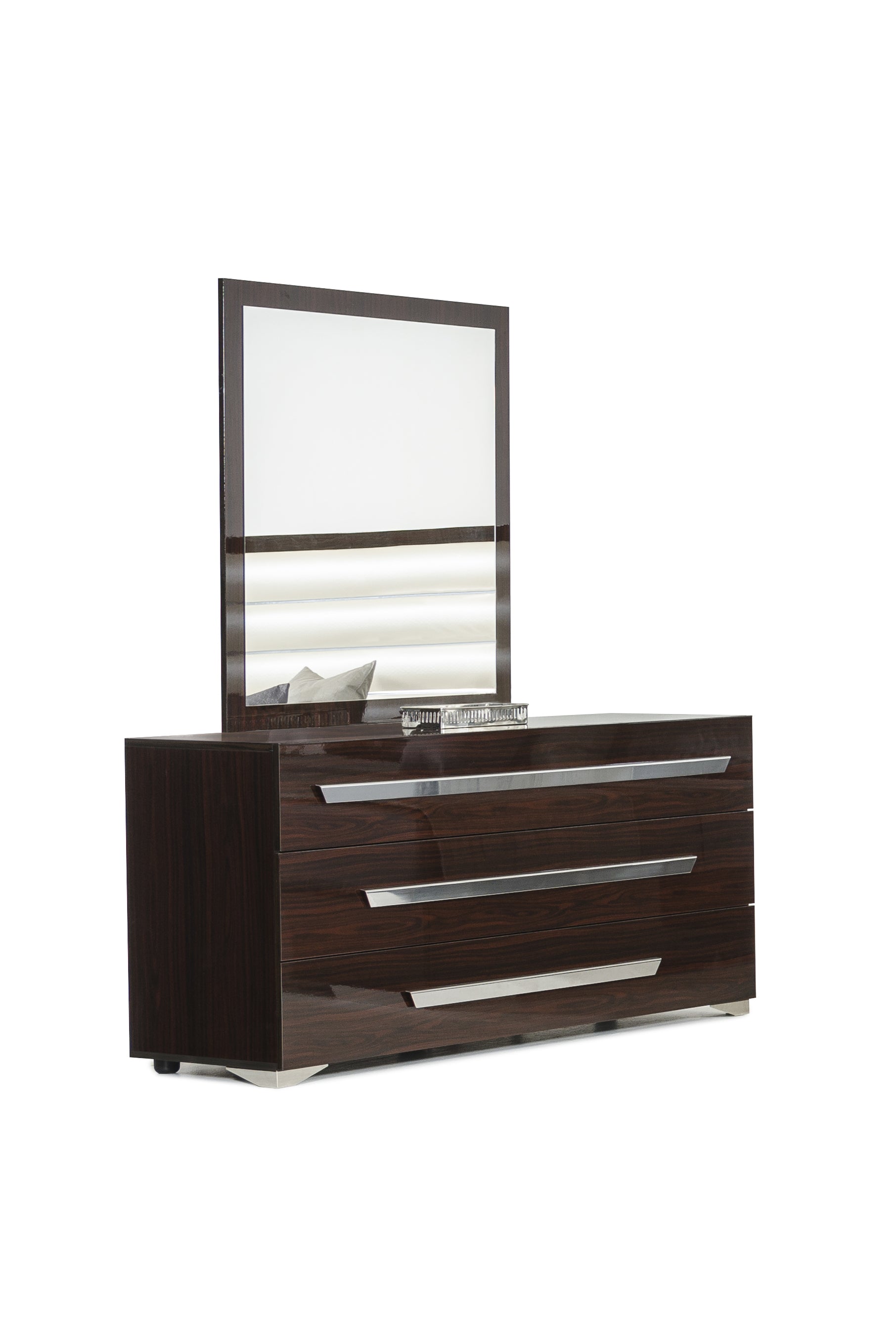 41" Ebony MDF  Veneer  and Glass Mirror
