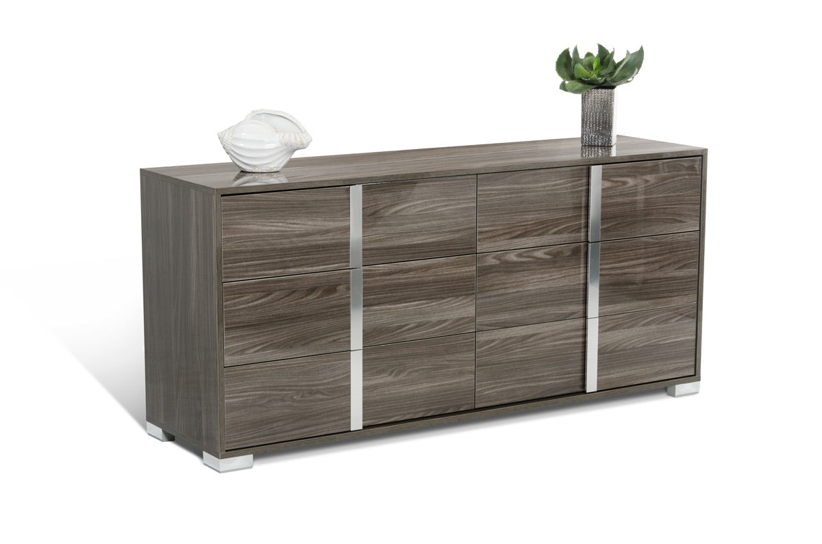 20" Grey MDF  Steel  and Veneer Dresser
