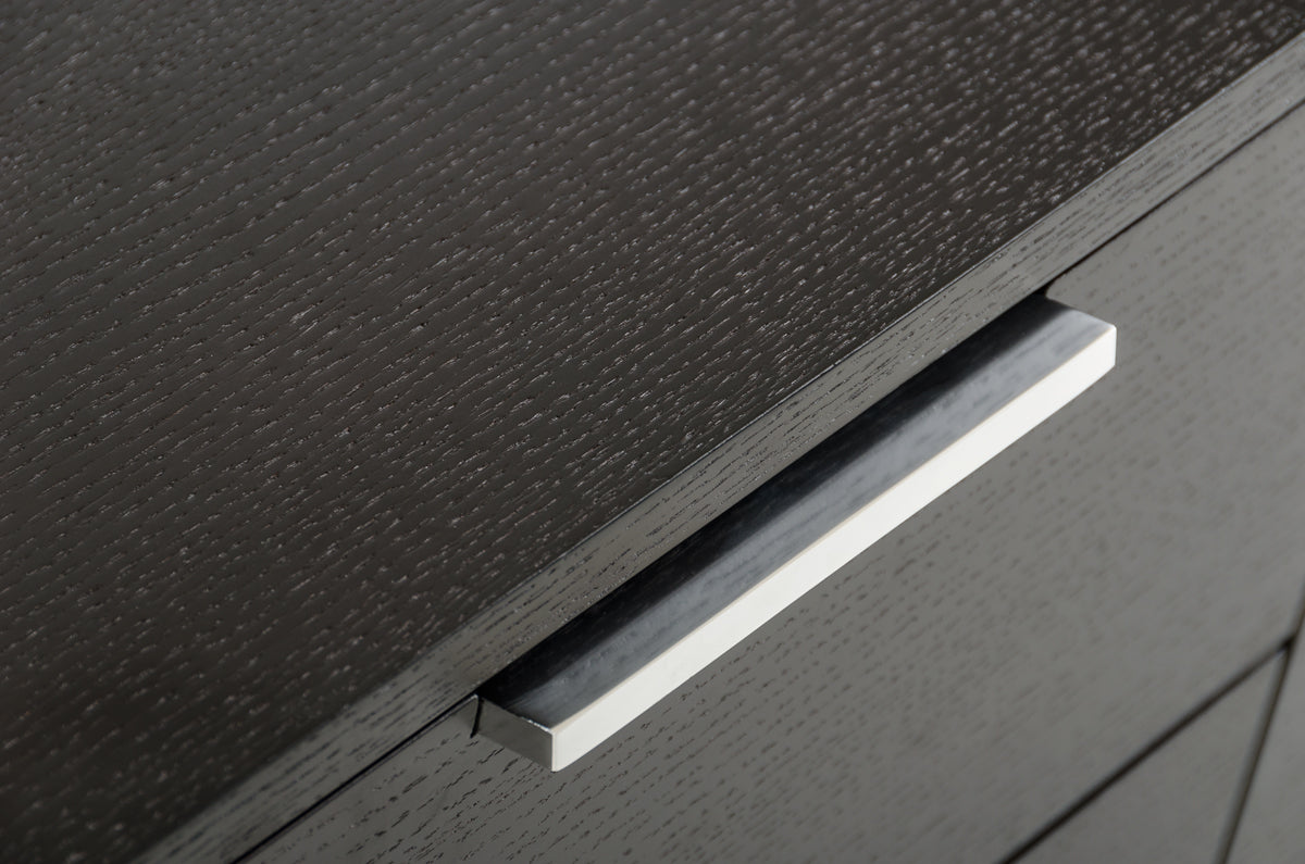 30" Wenge Veneer and Steel Office Desk