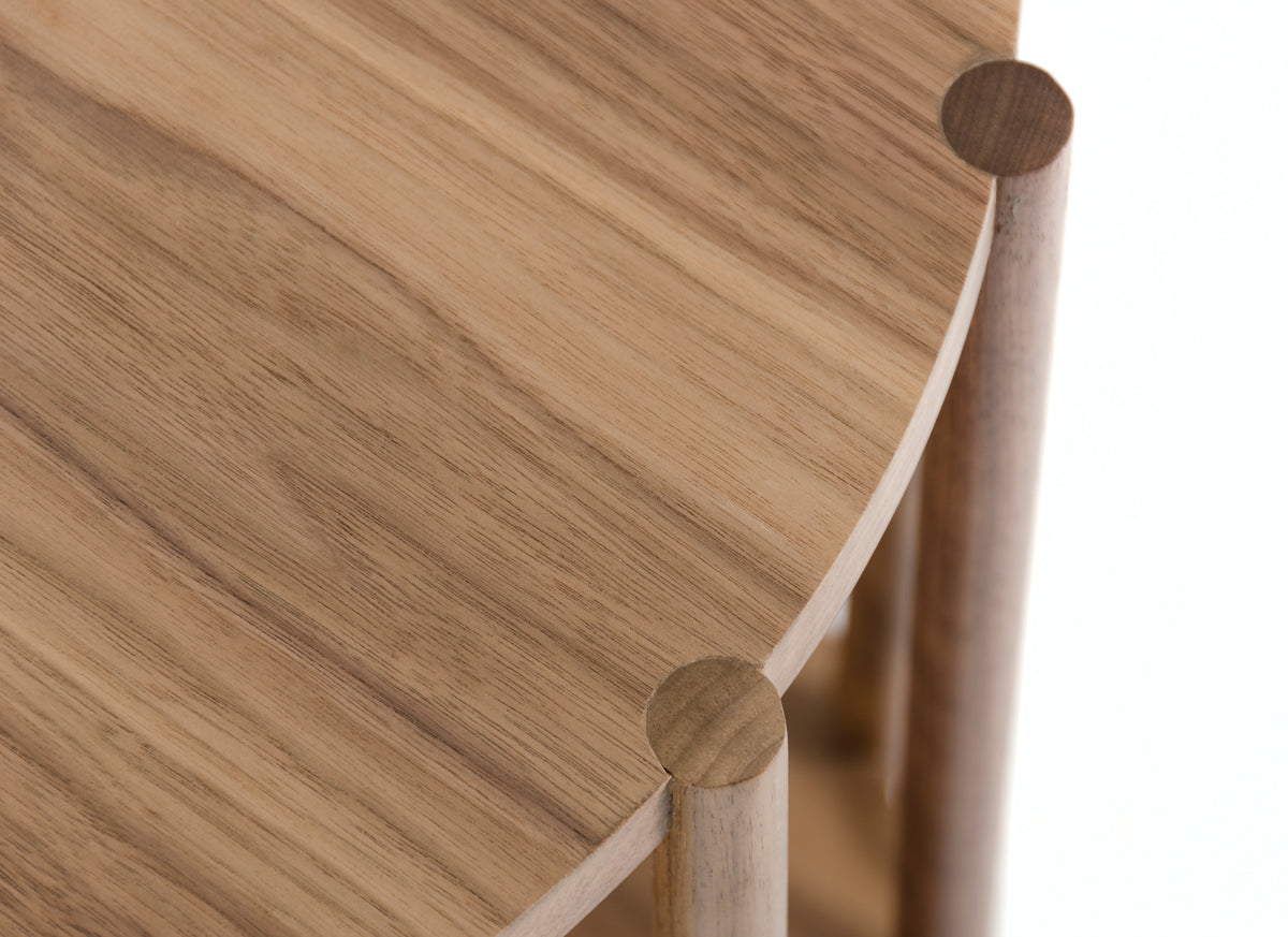 19" Walnut Wood End Table