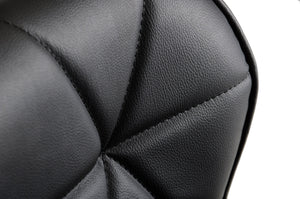 42" Black Eco-Leather and Steel Bar Stool