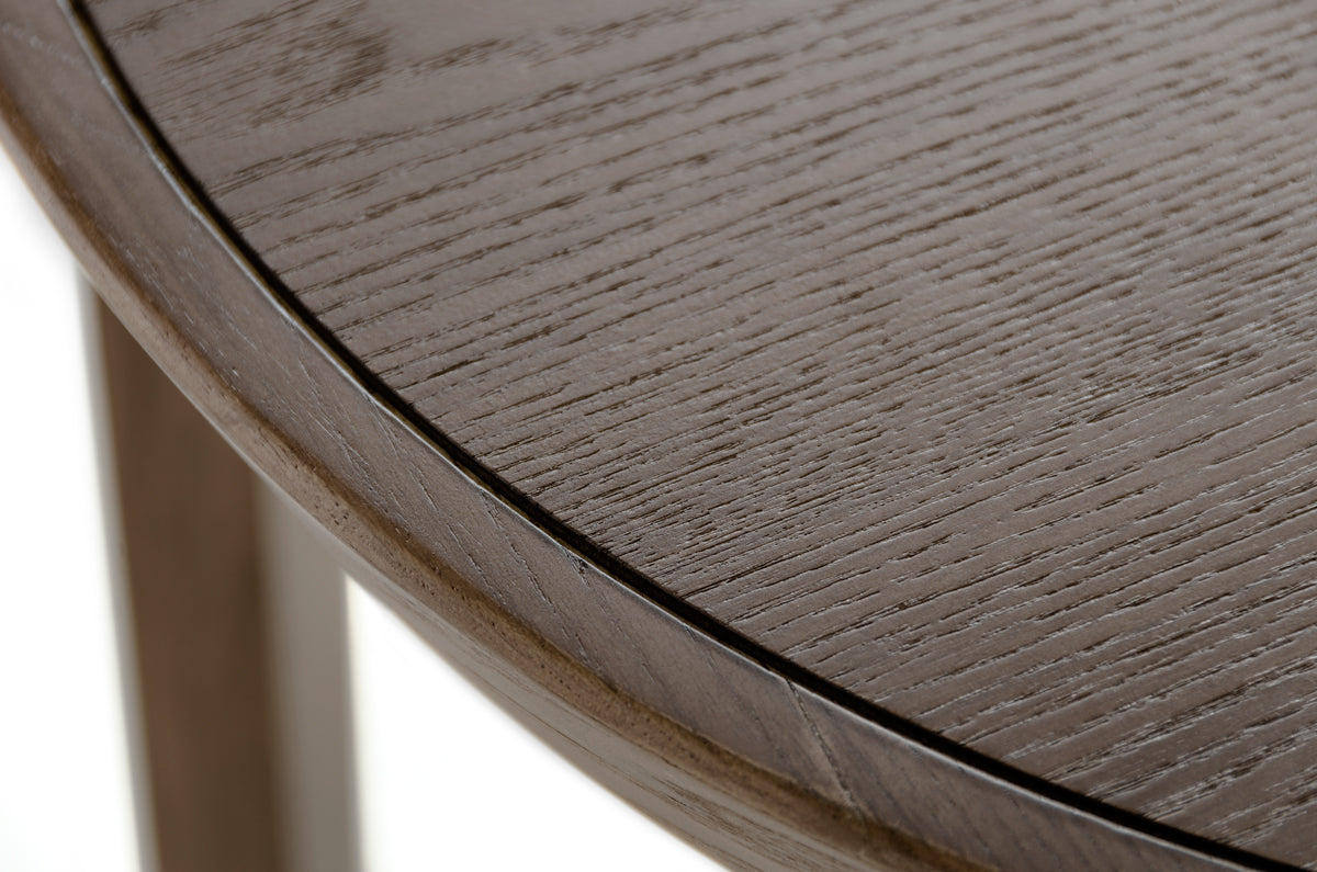 25" Walnut Wood and Veneer Side Table