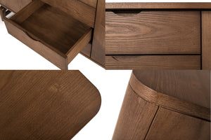 34" Walnut Wood and Veneer Buffet