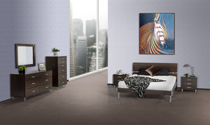 39" Wenge MDF and Glass Mirror