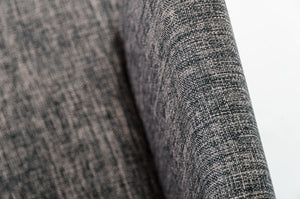 33" Grey Fabric and Metal Dining Chair