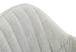 38" Grey Fabric and Metal Bar Stool
