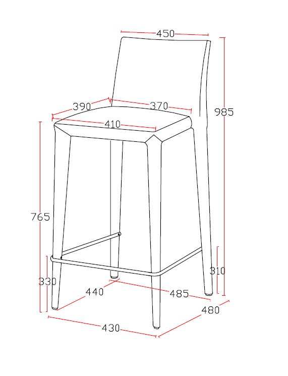 38" Grey Fabric and Metal Bar Stool
