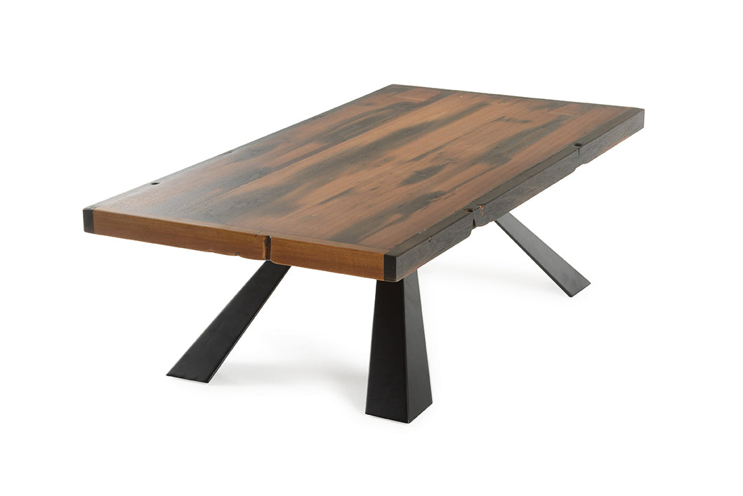 15" Ship Wood and Metal Coffee Table