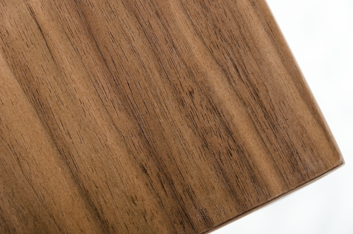 30" Walnut Veneer  MDF  and Steel Dining Table