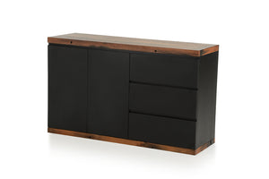 34" Black MDF and Ship Wood Buffet