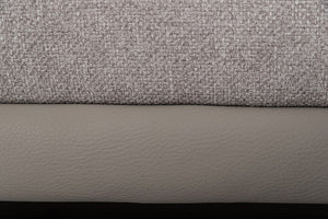 39" Grey Fabric  Foam  Wood  and Stainless Steel Sectional Sofa