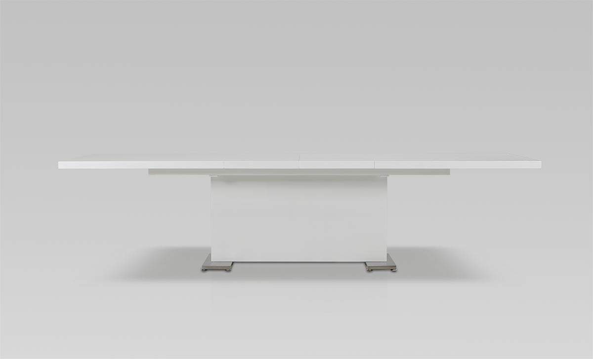 30" White MDF and Steel Dining Table
