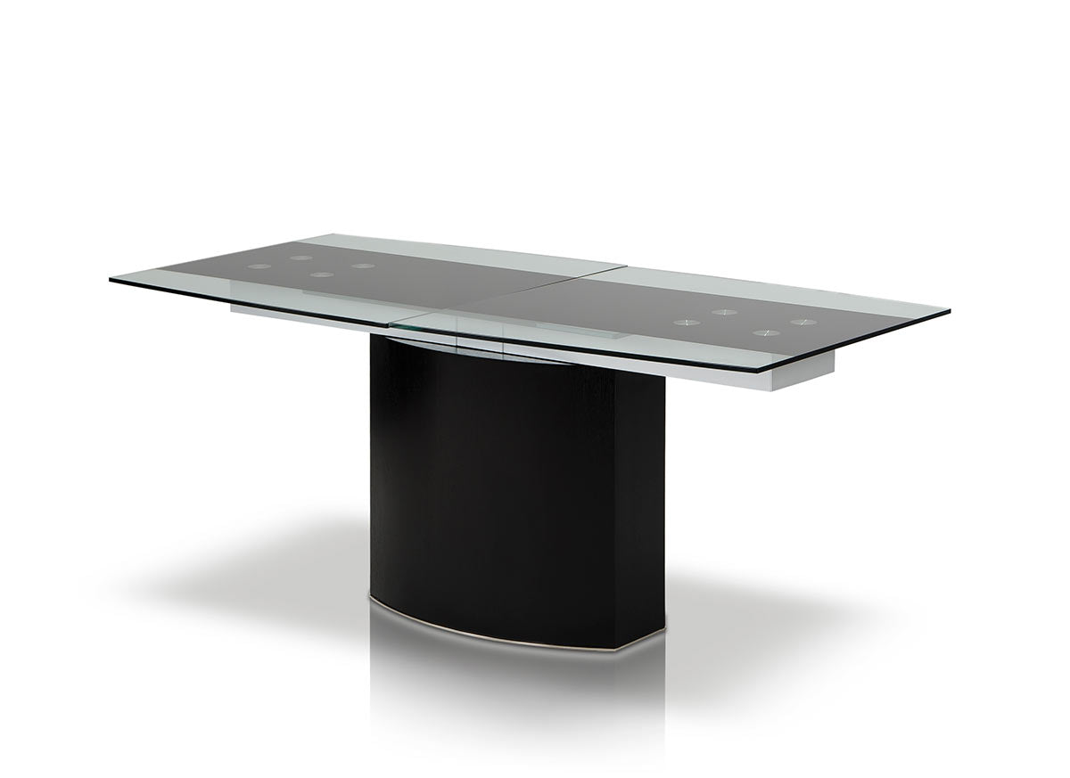 30" MDF  Steel  and Glass Dining Table