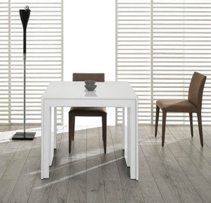 30" White MDF Extendable Dining Table
