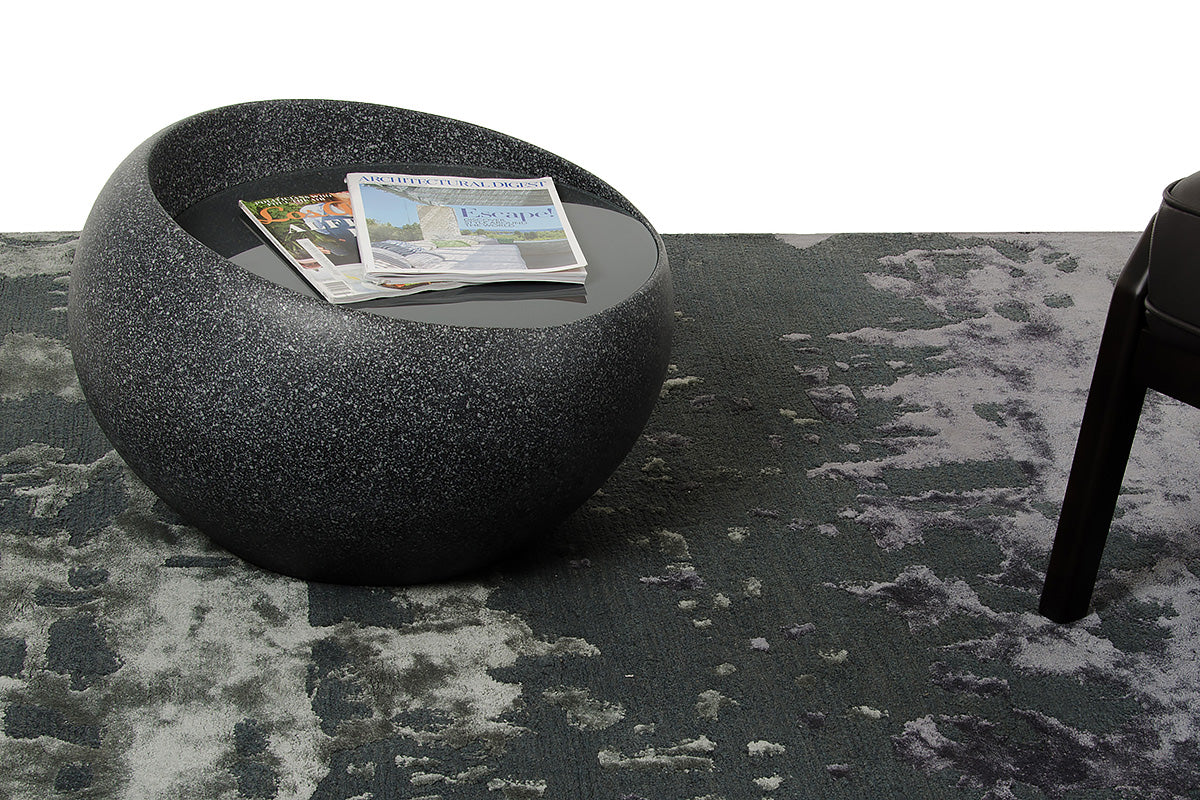15" Fiberglass and Glass Faux Granite End Table