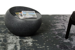 15" Fiberglass and Glass Faux Granite End Table