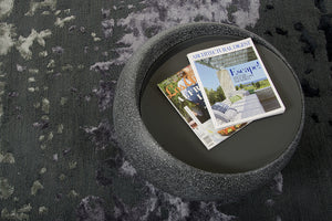 15" Fiberglass and Glass Faux Granite End Table
