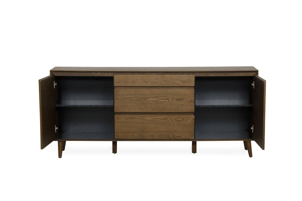 34" Tobacco Wood and Veneer Buffet