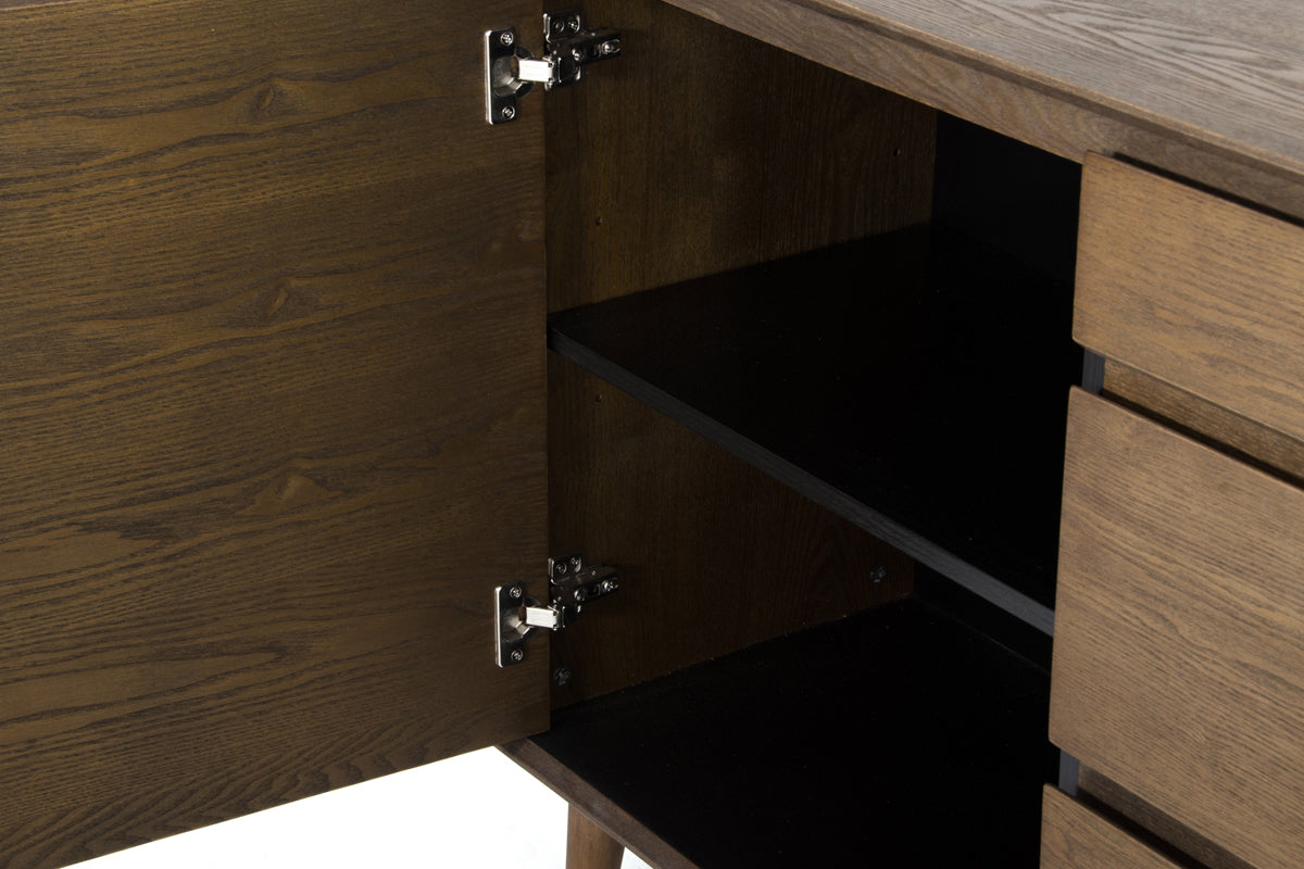 34" Tobacco Wood and Veneer Buffet