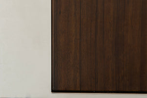 32" Golden Veneer  Glass  and Steel Buffet