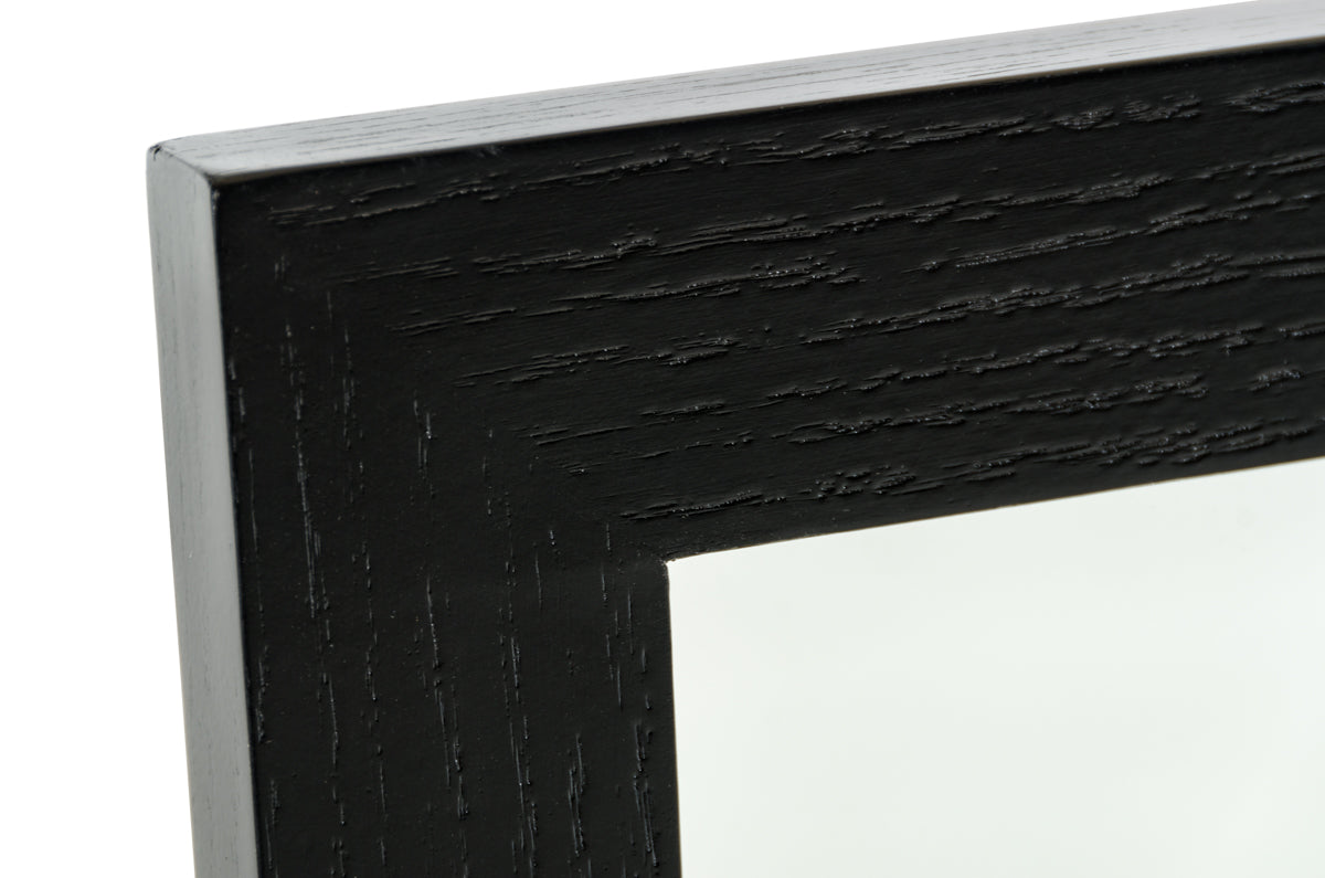 20" Black MDF and Glass Mirror