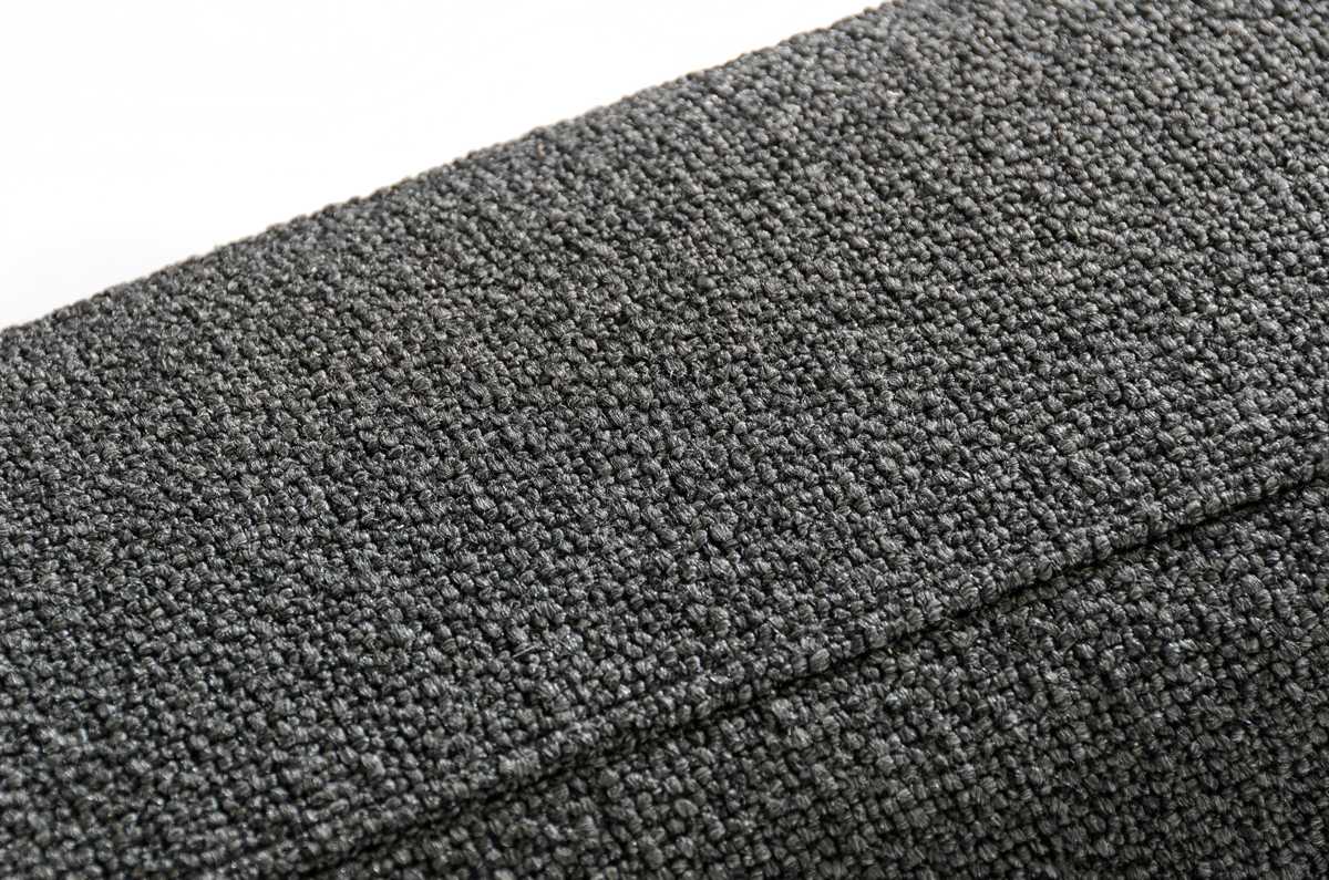 34" Grey Fabric  Foam  and Wood Sectional Sofa