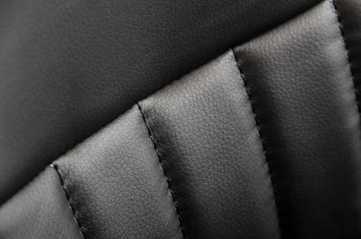 47" Black Leatherette  Plastic  and Steel Office Chair