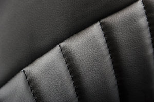 47" Black Leatherette  Plastic  and Steel Office Chair