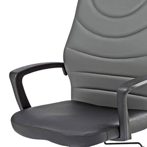 48" Black Leatherette  Plastic  and Steel Office Chair
