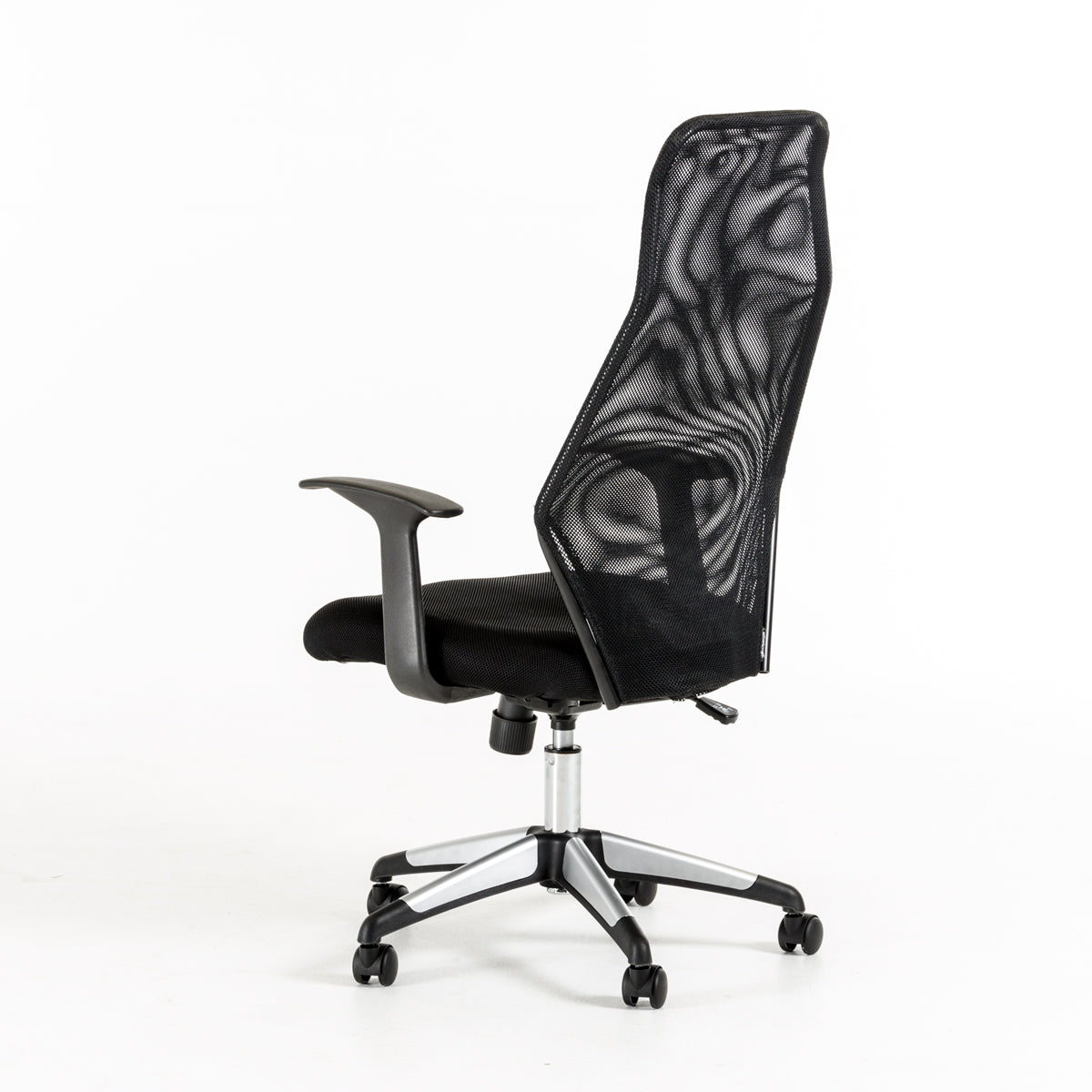 48" Black Plastic and Steel Office Chair