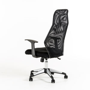 48" Black Plastic and Steel Office Chair