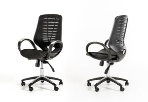 41" Black Plastic and Steel Office Chair