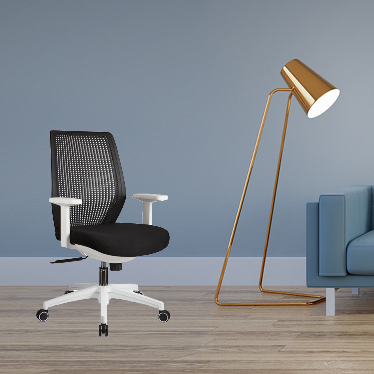 Modern Black & White Office Chair