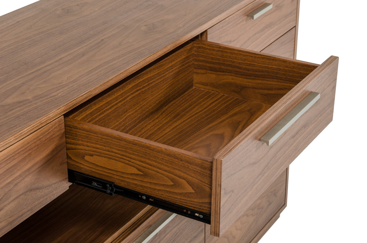 34" Walnut Veneer and MDF Buffet