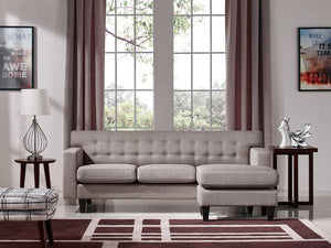 32" Plastic  Foam  Wood  and Fabric Sofa and Ottoman Set