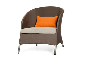 31" Brown Mesh  Aluminum  and Glass Sofa Set