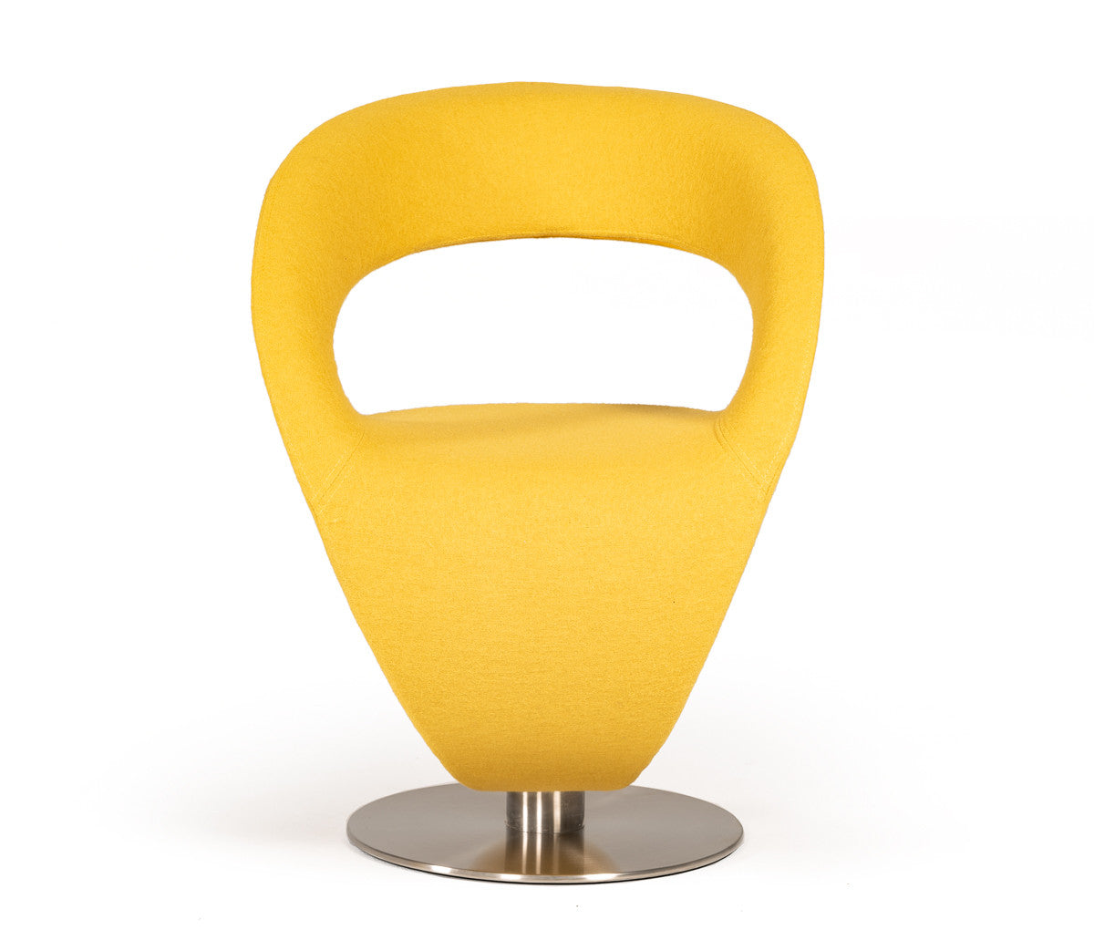 32" Gold Fabric  Polyester  and Wool Lounge Chair