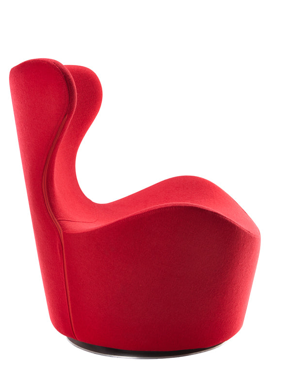 31" Red Fabric  Polyester  and Wood Accent Chair