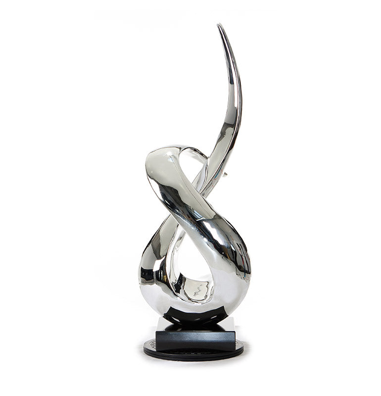 33" Silver Rotatory Sculpture