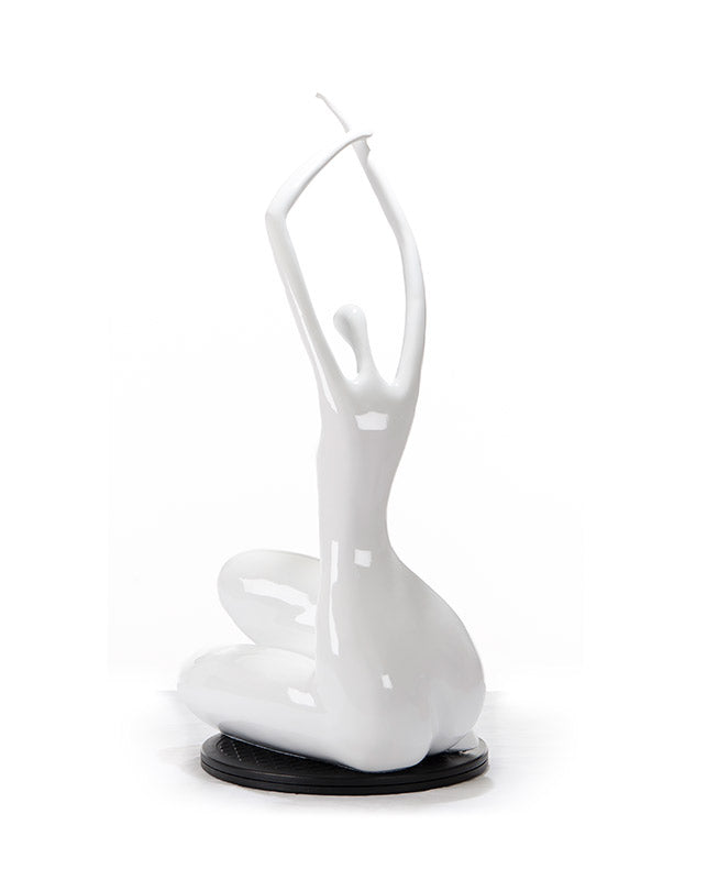 24" White Lass Sculpture