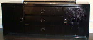 28" Black Crocodile MDF Dresser