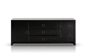 28" Black Crocodile MDF Dresser