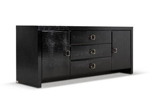 28" Black Crocodile MDF Dresser